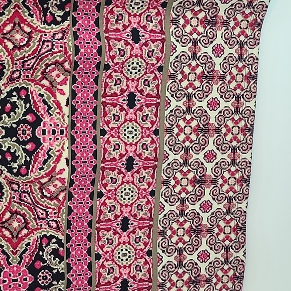 WISP Women's Orange/Cream/Black Sheath Polyester/Spandex Dress -‎ Size 14 - Picture 3 of 7